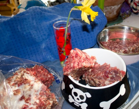 Breakfast for the kids: Raw beef